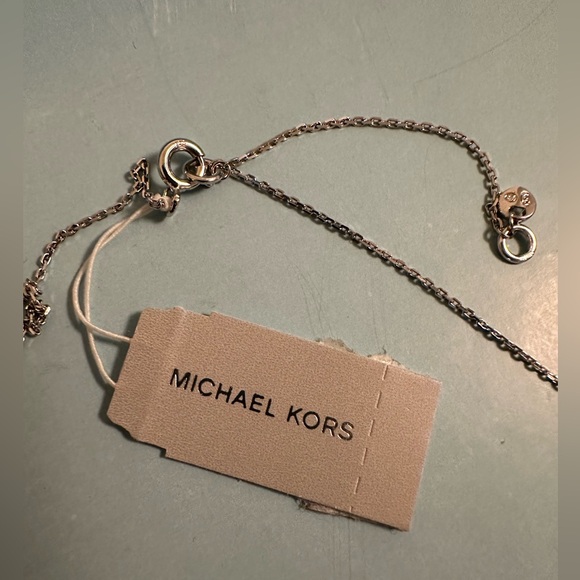 Michael Kors Sterling Silver Necklace with Charm and MK detail. New with Tag. - Picture 9 of 10